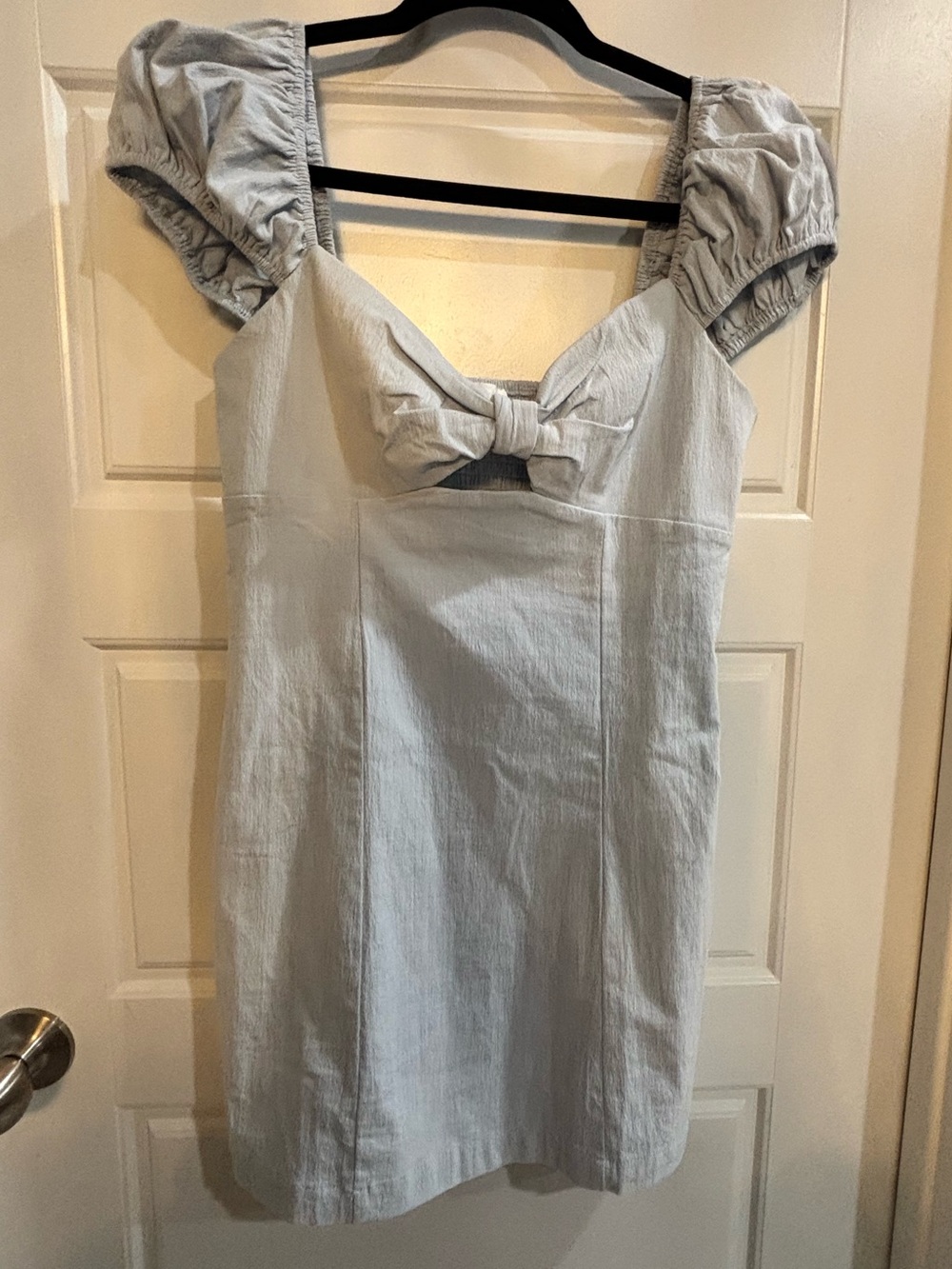 Mable size medium blue dress with smocked back
